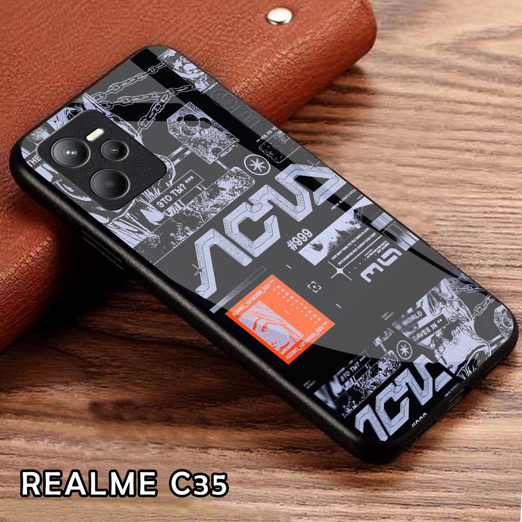 Softcase Glass Kaca [K118] REALME C35 C31 NARZO 50A PRIME Terbaru Casing Handphone-Pelindung Handphone