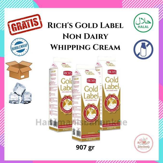 

Kualitas terbaik] Rich's Gold Label Rich Richs Non Dairy Whipping Cream 907gr