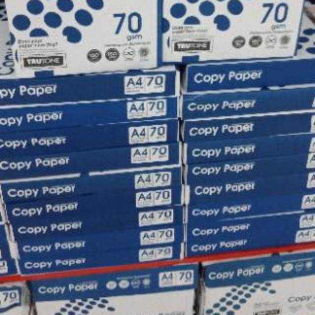 

Hvs A4 70gsm merk Copy Paper isi 5rim dalam 1 box