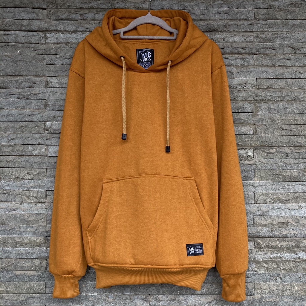 Hoodie Polos Mcvois Pria Wanita Premium Distro-Fleece Mustard