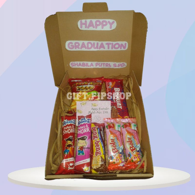 Gift Box Snack | Gift Box Jajanan | Gift Box Makanan | Hampers Snack | Kado Box Snack | Kado Makanan | Gift Box | Hampers | Kado | Gift Box Cowok | Gift Box Cewek | Gift Box Murah | Kado Ulang Tahun | Kado Wisuda