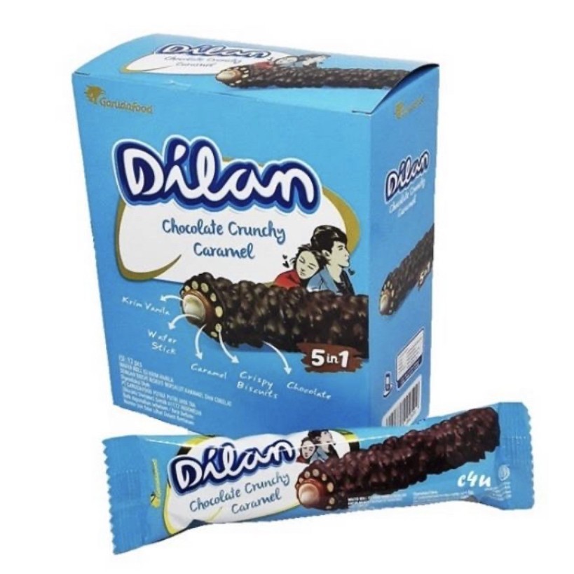 

Dilan Chocolate Crunchy Caramel Wafer 1 Box @12 pcs