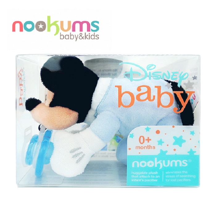 Nookums Disney Mickey Mouse Blue Pacifier with Plushies Empeng dengan Boneka