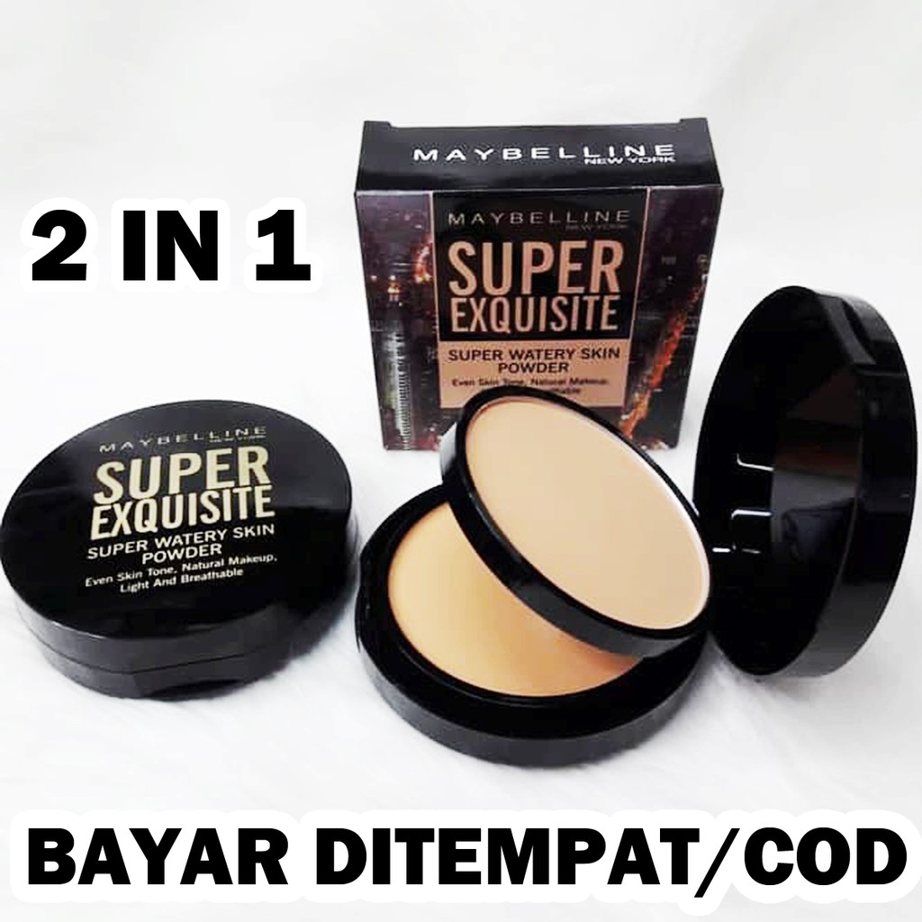 Bedak Maybelline Super Exquisite 2 in 1 - Bedak padat dan Basah