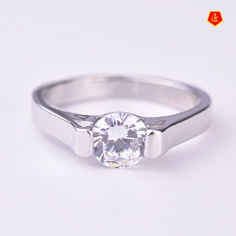 [Ready Stock]Fashion Simple Moissanite Ring