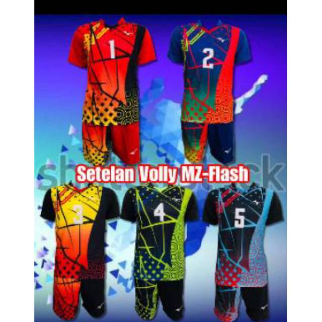 Baju Voli Stelan Mizuno Tim