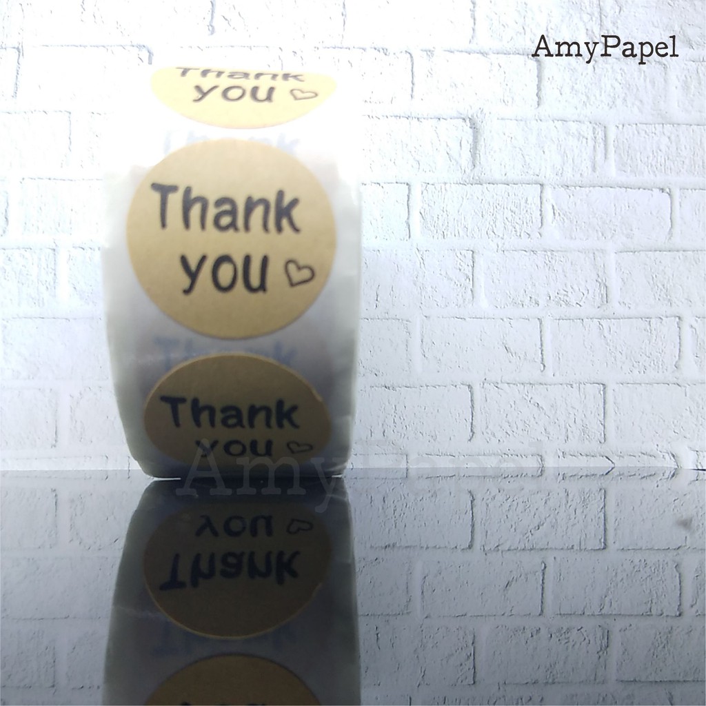 

*AP* stiker label Thankyou craft 100 pcs
