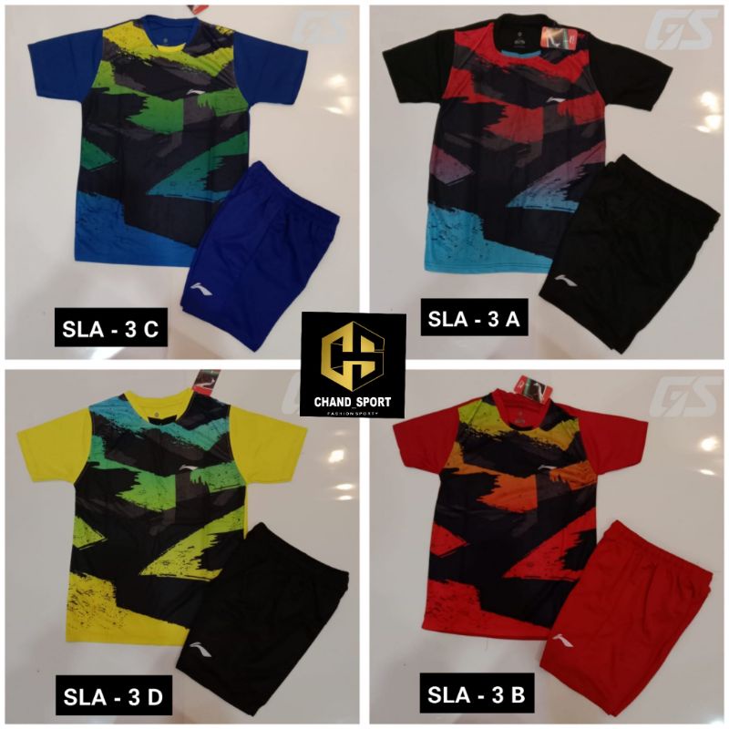 Setelan Badminton Anak Lin - Jersey dan Celana Olahraga Anak - Baju Olahraga Junior Murah