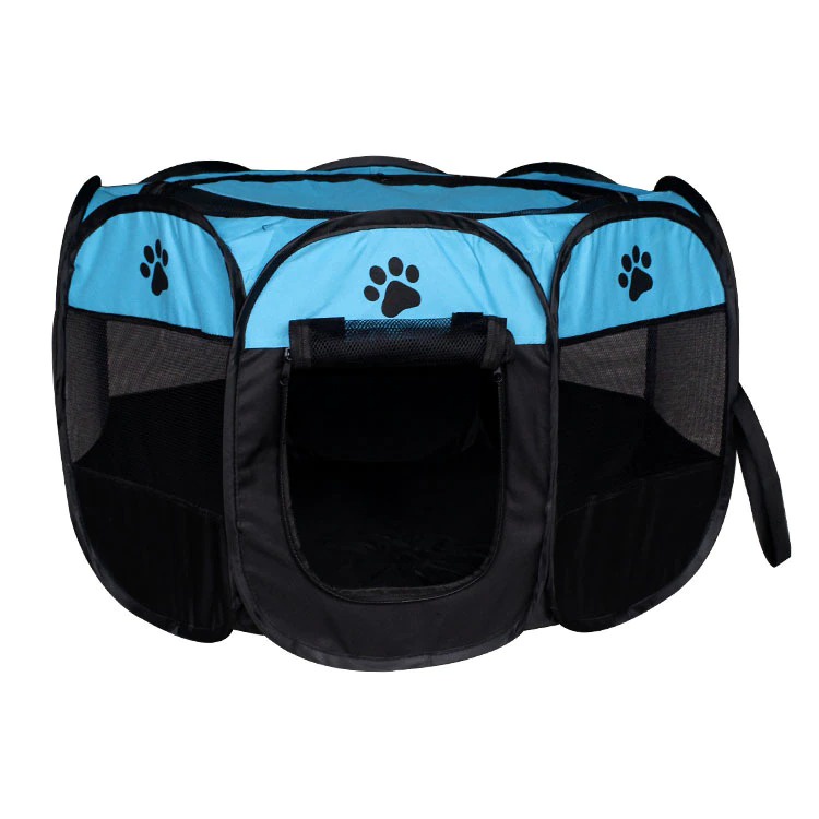 G8A voopet kandang lipat hewan peliharaan kucing anjing pet cage portable tent folding small - wl00 - blue Or-i