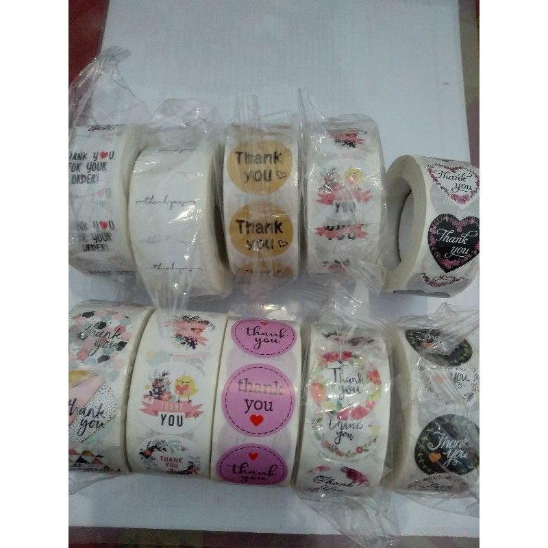 

Stiker Label Bulat Tulisan Thank You Bahan Kertas Kraft