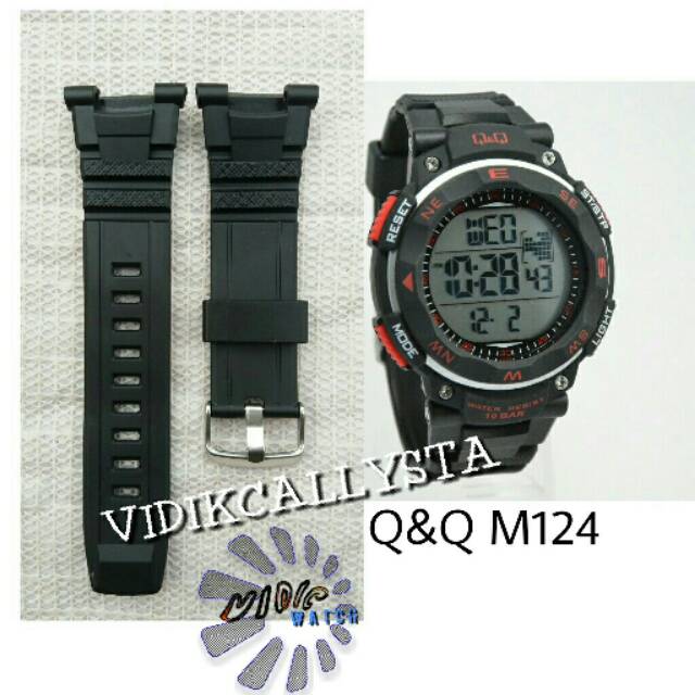 TALI RUBBER JAM TANGAN QNQ Q&amp;Q QQ M124 M-124 M 124