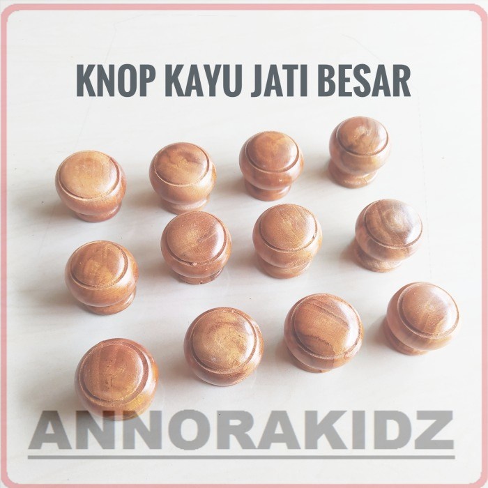 Knop kayu jati pegangan kayu  tarikan laci Tarikan lemari Loker