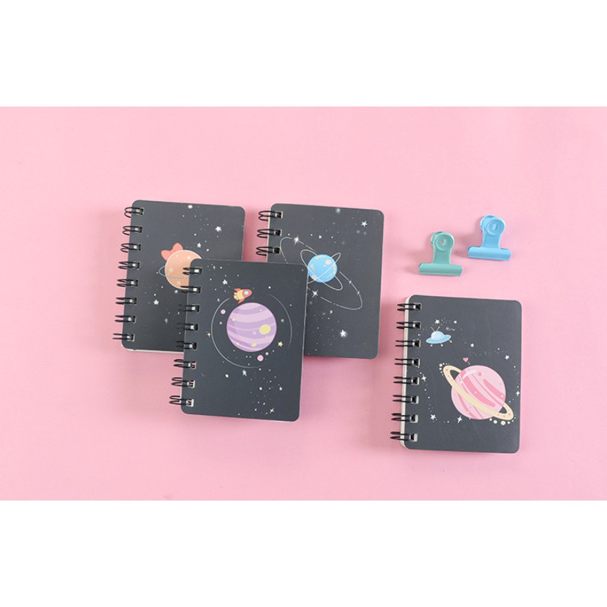 Notebook Gambar GALAXY / Notes Buku Memo Mini Gambar Luar Angkasa Planet Lucu / Buku Mini Imut / Notes Planet Simple