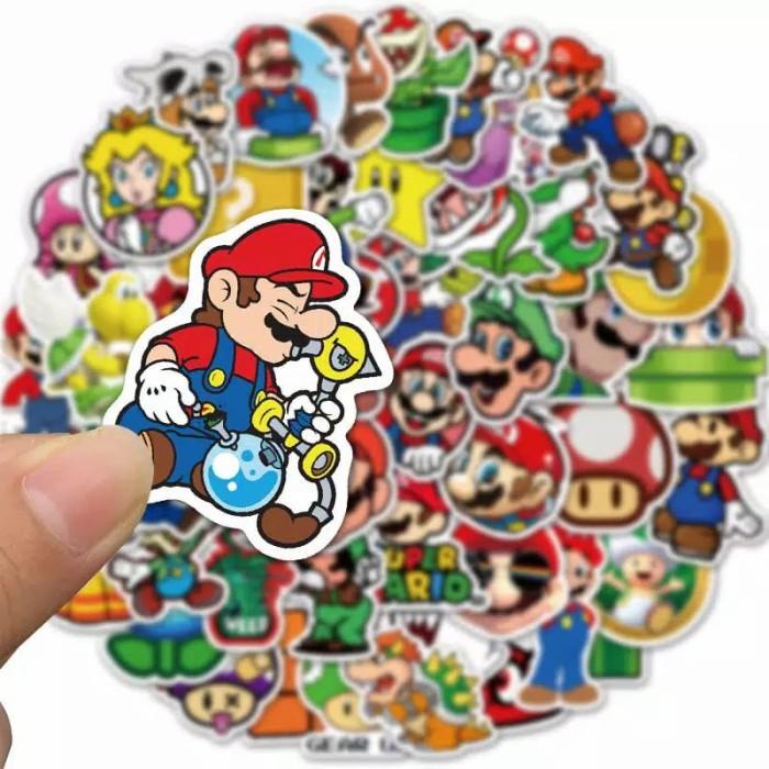 

stiker Mario bross lucu isi 50pcs