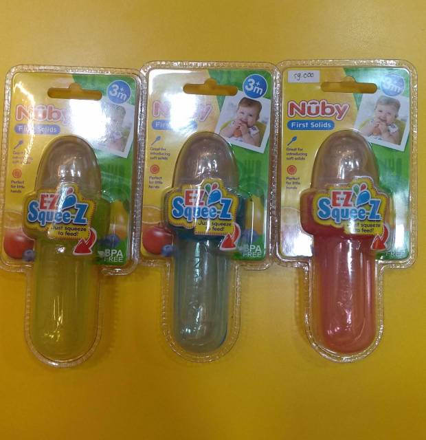 Nuby mini squeeze feeder with case - baby feeder | empeng buah