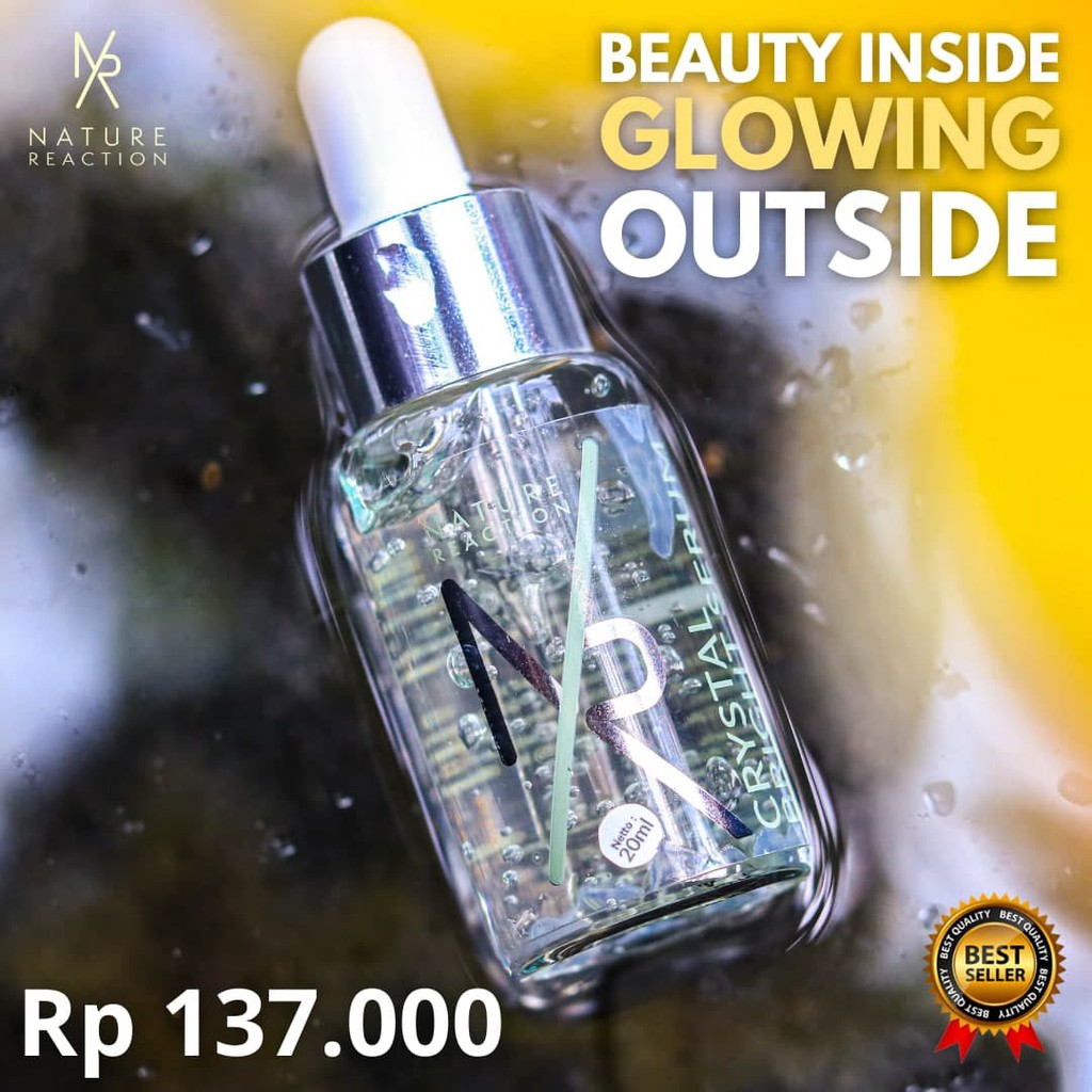 Serum Wajah Nature Reaction Crystal Bright 20ml Serum Halal MUI BPOM