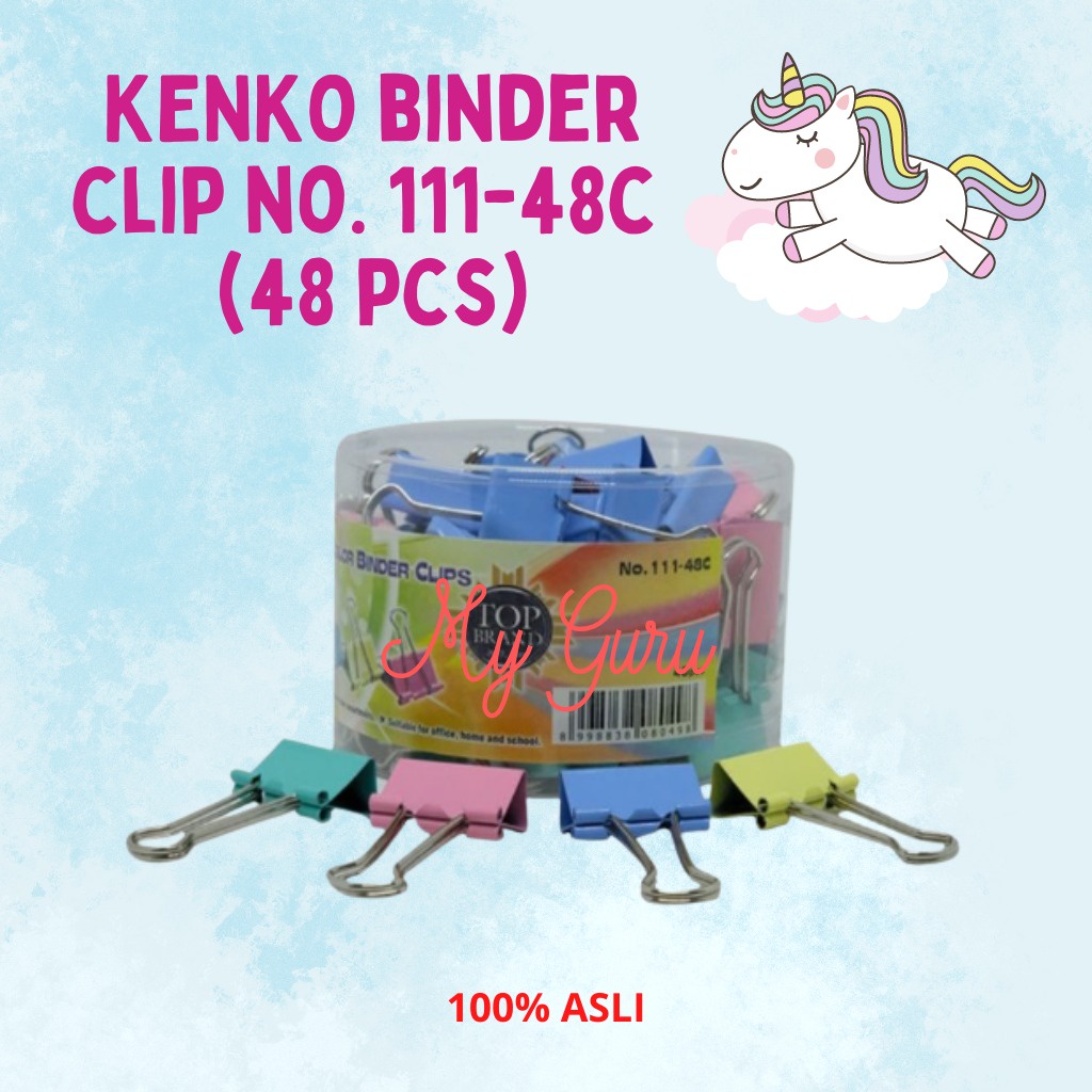 

[DRUM] BINDER CLIP COLOR / KLIP PENJEPIT KERTAS WARNA KENKO NO. 111-48C