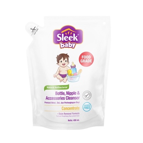 Sleek Baby Bottle Nipple Cleanser &amp; Accessories / Laundry Detergen 450ml