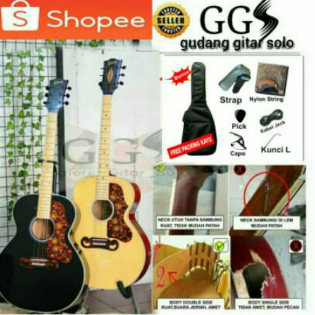 Gitar akustik elektrik gibson