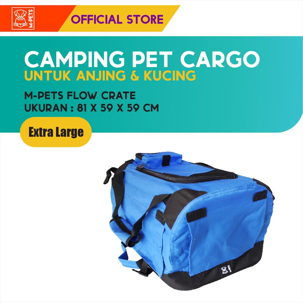 M-PETS Flow Crate Camping Pet Cargo XL / Kandang Travel Rangka Besi