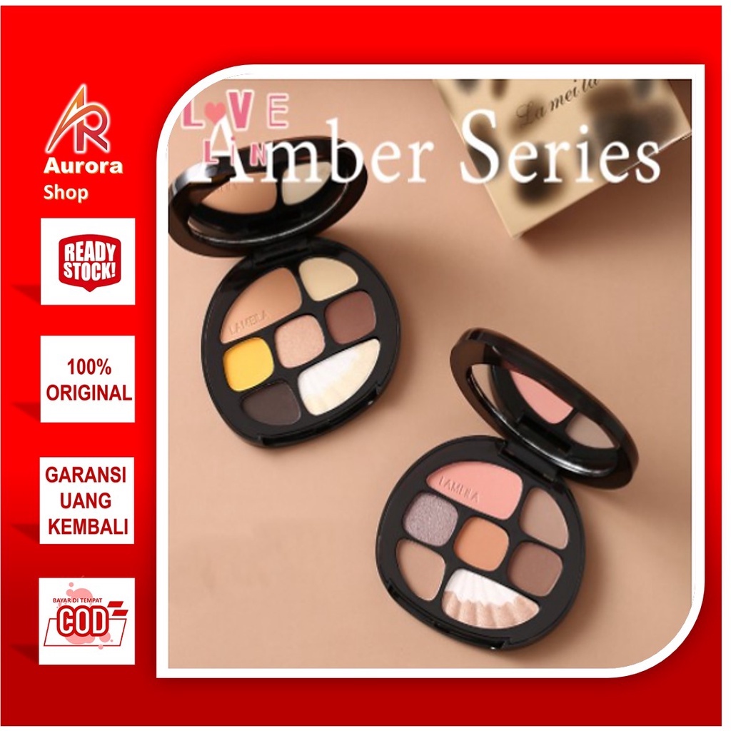 Lameila Eyeshadow Pallete 7 Warna Mutiara Matte Blush Glitter 5098