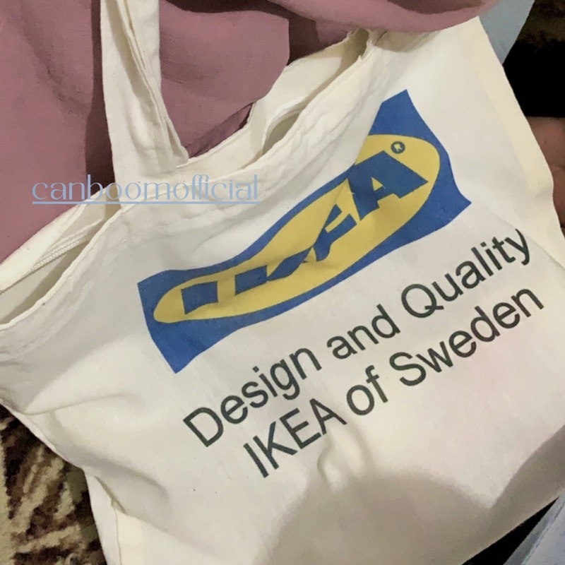 Totebag Kanvas IKEA Resleting by canboom official