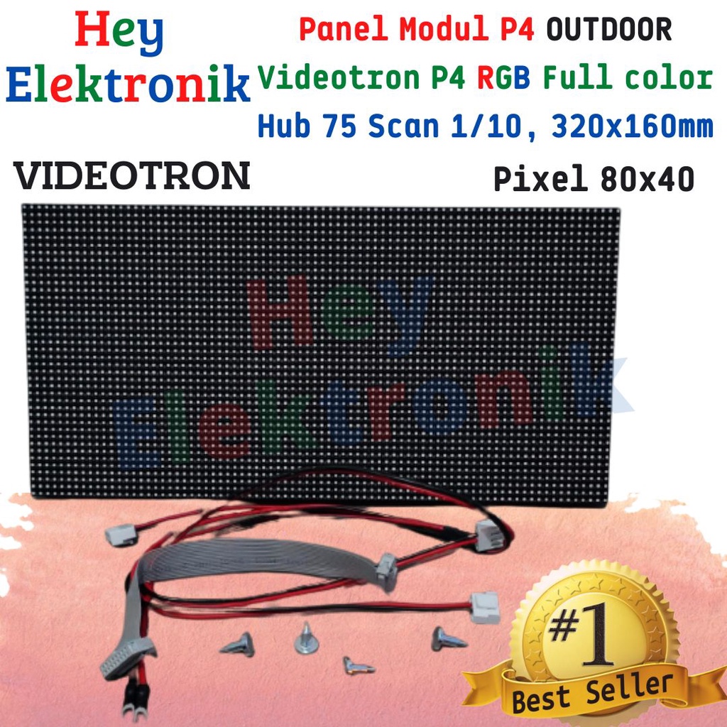 Panel Modul LED P4 Running Text SMD RGB Full Color Outdoor 320x160mm