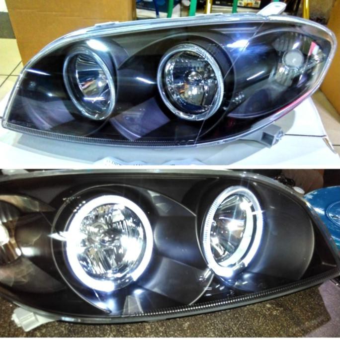 Headlamp Toyota Vios 2003-2005 Led Bar Black Housing