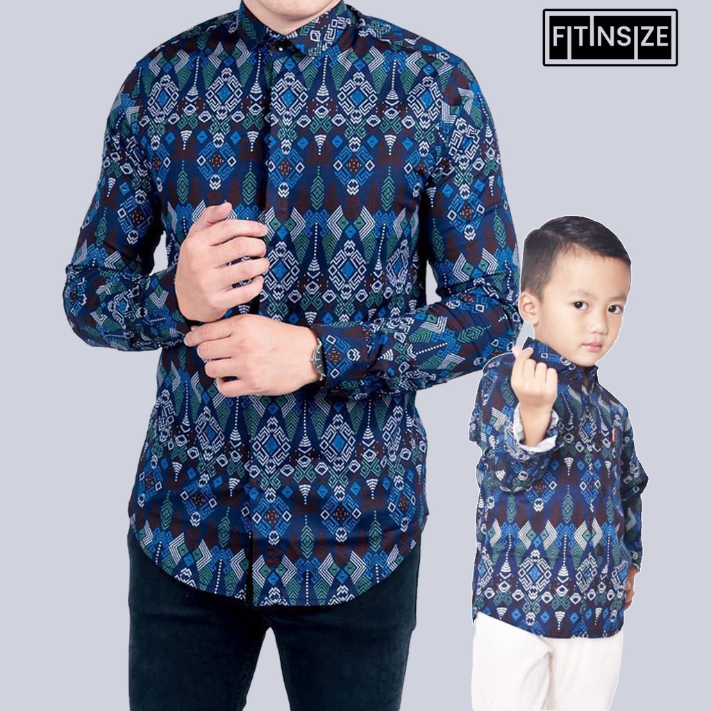 Batik Couple Modern Premium Torpedo Navy