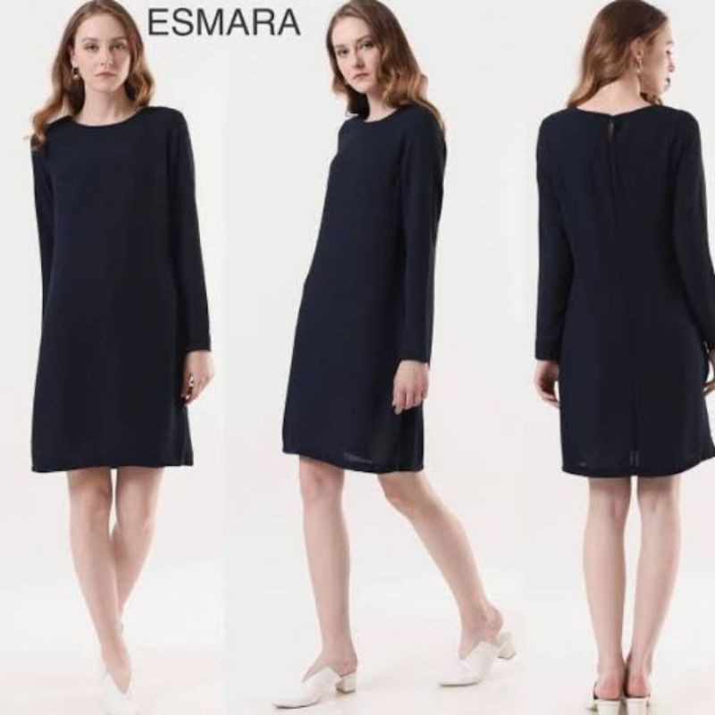 Dress Maxi ESMARA Turquise 3/4 Sleeve Atasan Branded Wanita