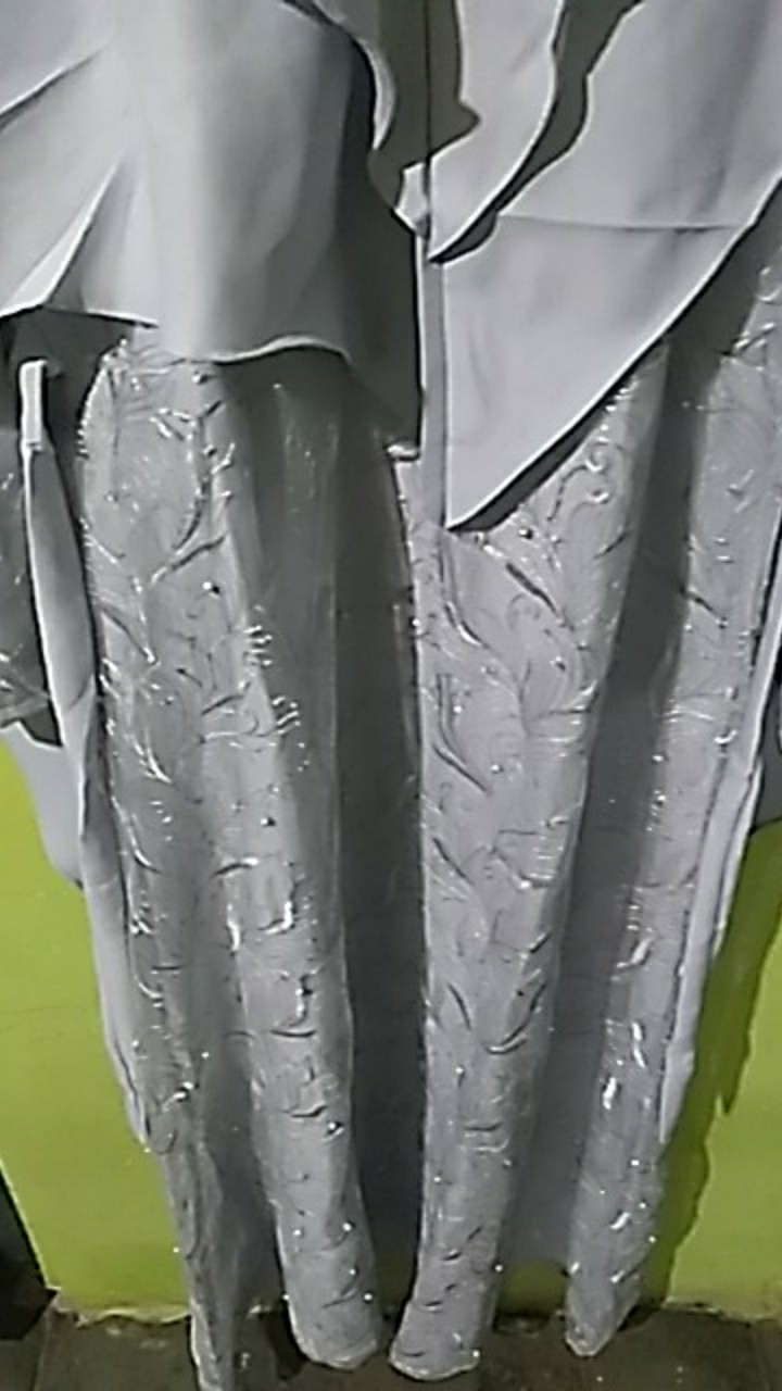 Ready Again...!!!batik Gamis Brokat Tile Mutiara Aurel Premium - Kayla - Sabrina