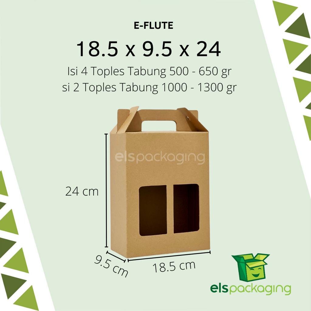 

Box eflute dus toples 650 gram dus toples 1300 gram 18.5x9.5x24 box hampers lebaran natal imlek gable box dus jinjing box lubang jendela