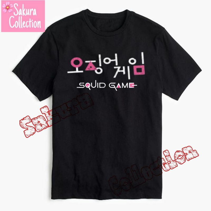 kaos baju SQUID GAME t-shirt Netflix Drakor K-drama pakaian drama Korea  vintage bootleg