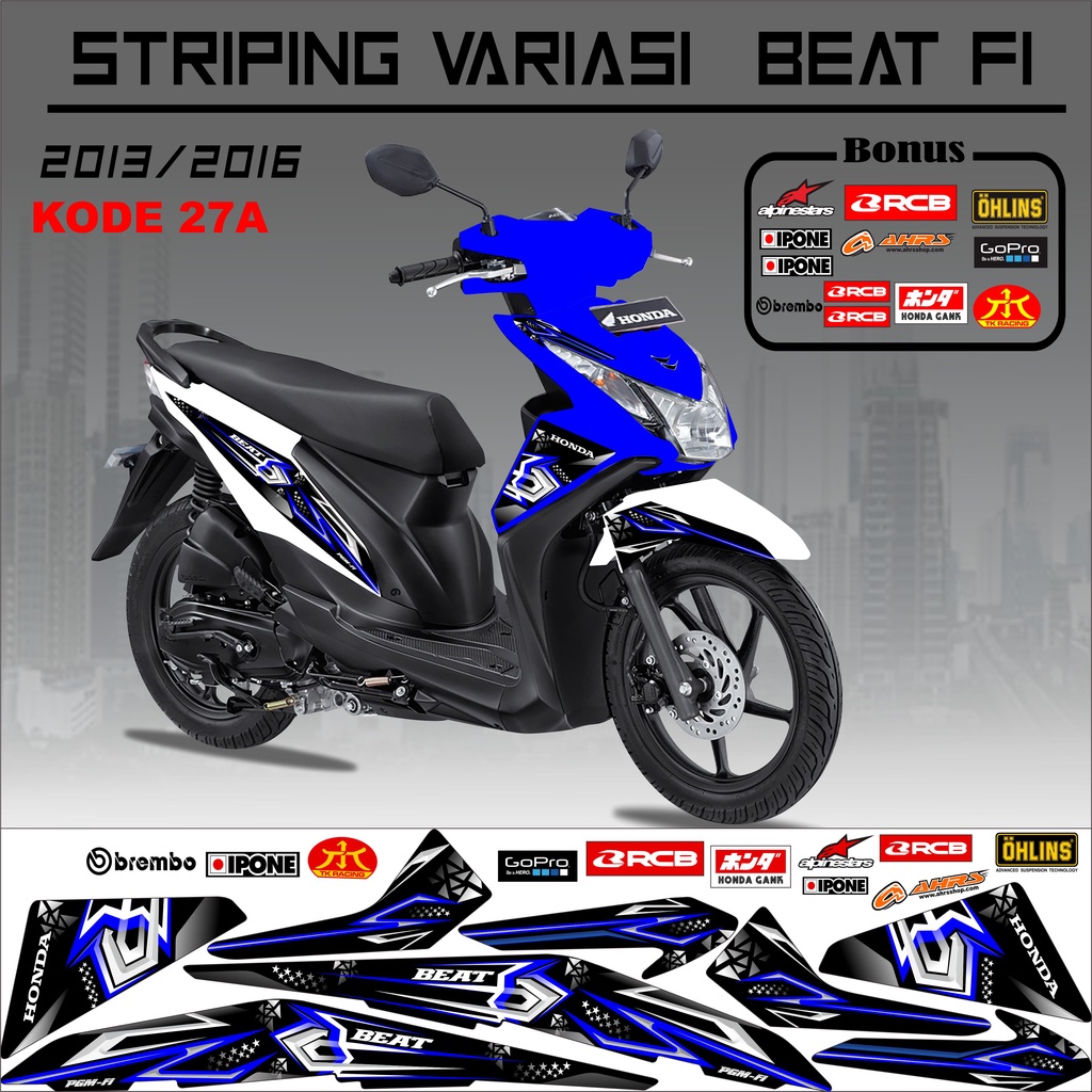 Striping Beat Variasi Stiker Beat Kode 27