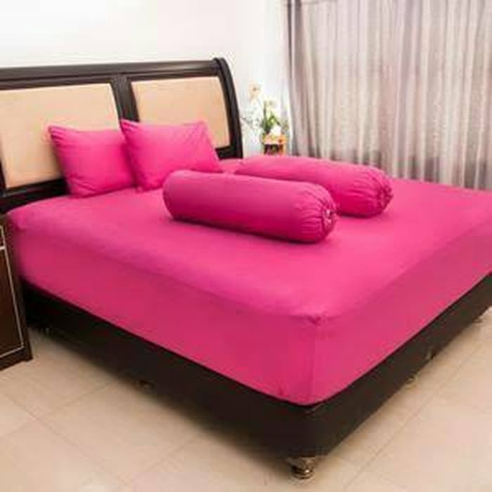 NEW Sprei Katun Jepang Polos Pink 160x200x30