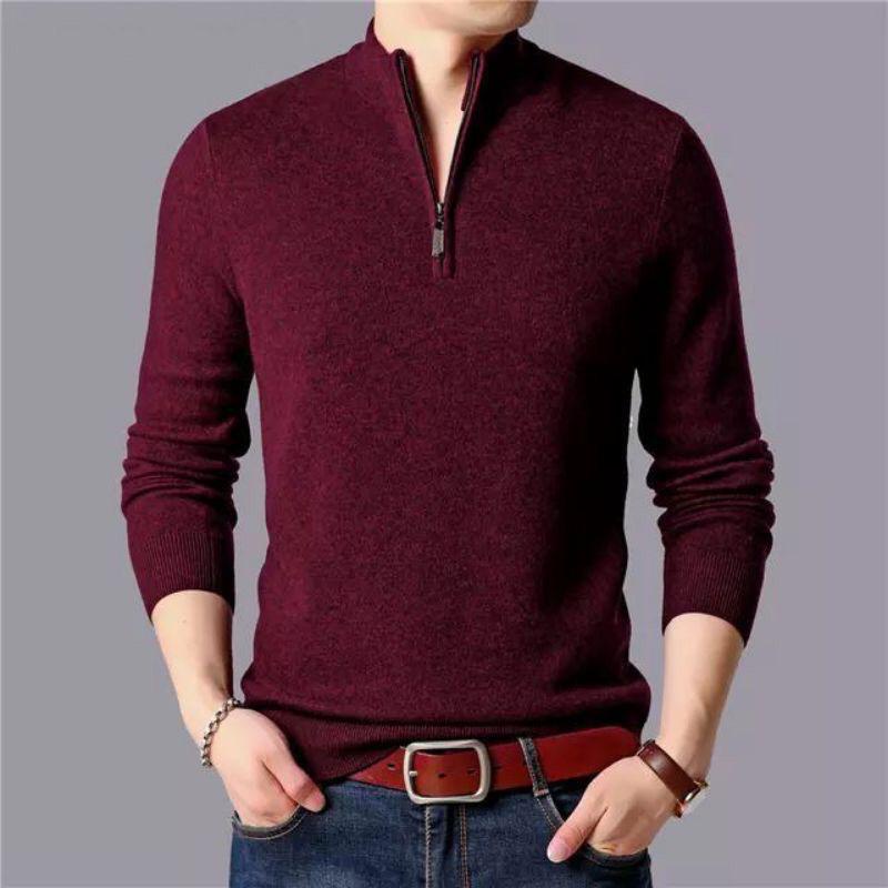 SWEATER RAJUT PRIA RESLETING/ sweater rajut resleting DADA#abuabu#sweterpria#rajutpria#cartiganrajutpria#sweater resleting setengah nevi/sweter pria/rajut pria