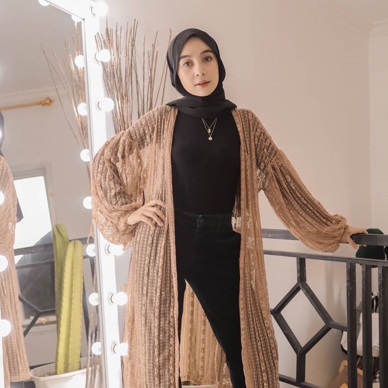 Savalia | ORI LACE OUTER /JASMINE OUTER/ CARDIGAN wanita lengan panjang brukat balon import