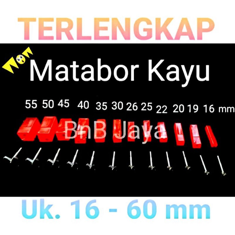 TERLENGKAP Mata Bor KAYU / Matabor Triplek Uk. 16, 19, 20, 22, 25, 26, 30, 35, 40, 45, 50, 55, 60 mm