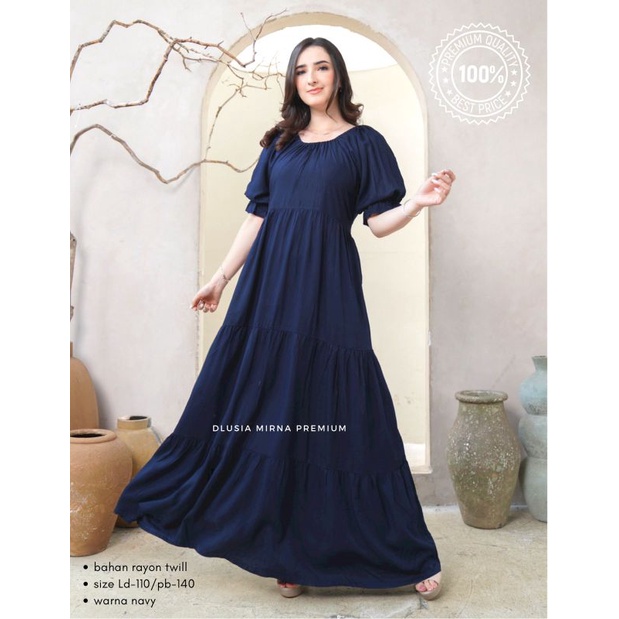 Daster Arab DLUSIA MIRNA Dress Premium Rayon Twill Ori