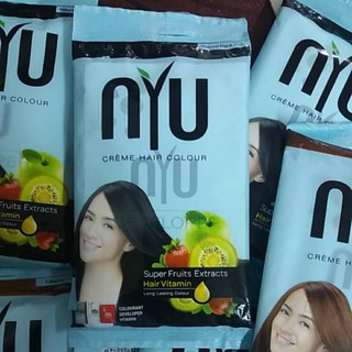  Cat  Rambut  NYU  Creme Hair Colour Kemasan Sachet Shopee 