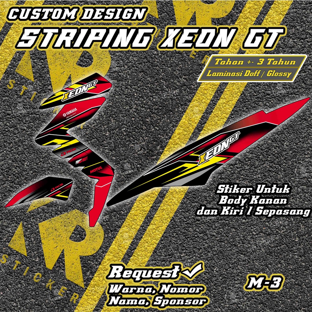 Stiker Striping Xeon GT 125 Custom desain | Stiker Xeon GT sticker Xeon GT | lis variasi xeon gt | M