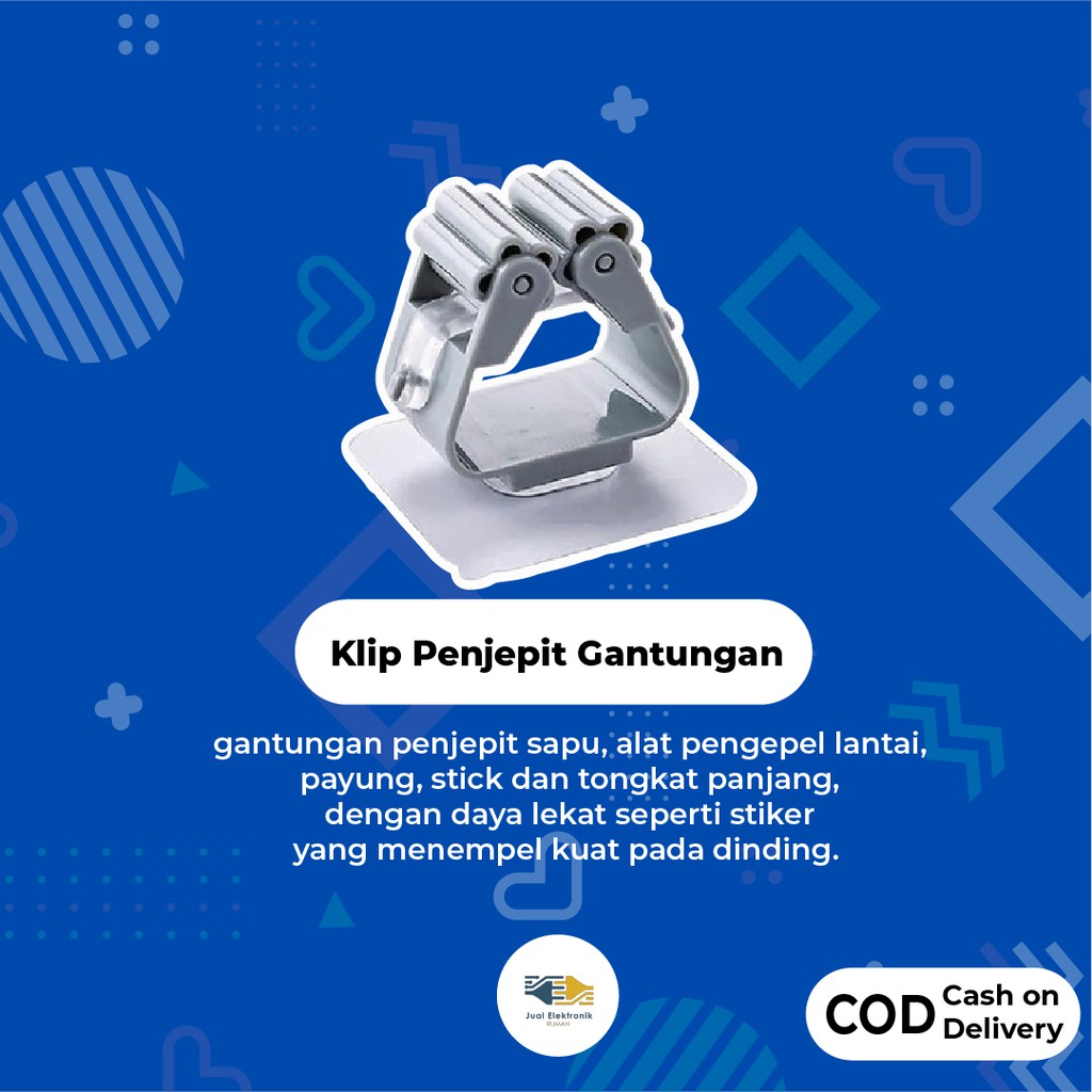 Klip Penjepit Gantungan Sapu Kain Pel Mop Broom Holder Hanger Hook