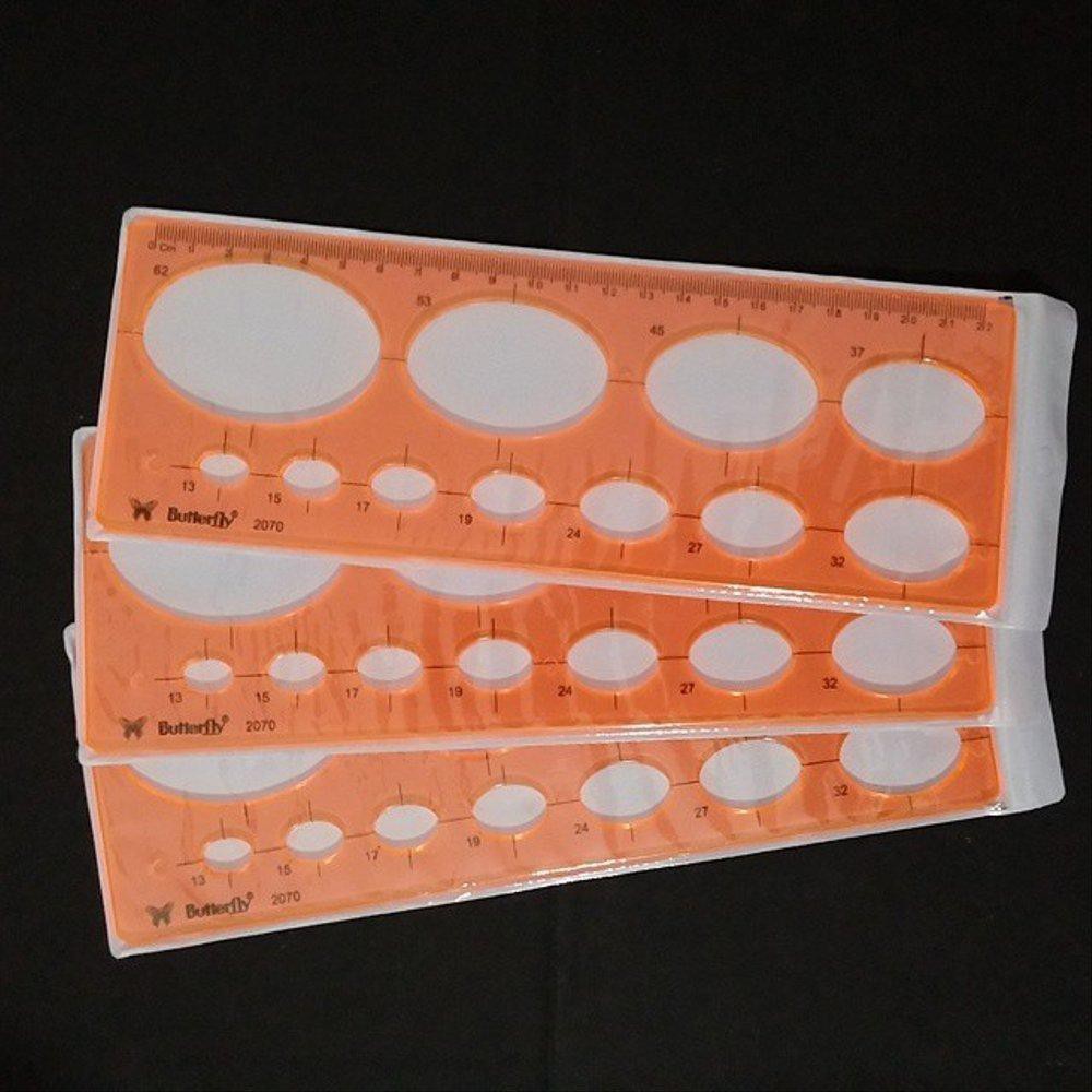

Mal Elips - Penggaris Sablon - Penggaris Oval Butterfly BT-2070