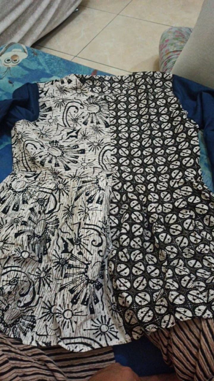 M-l-xl-xxl Baju Batik Wanita Asj Sa Hrb026 Shibori Blouse Batik Atasan Kenongo Batik Asli Pekalongan