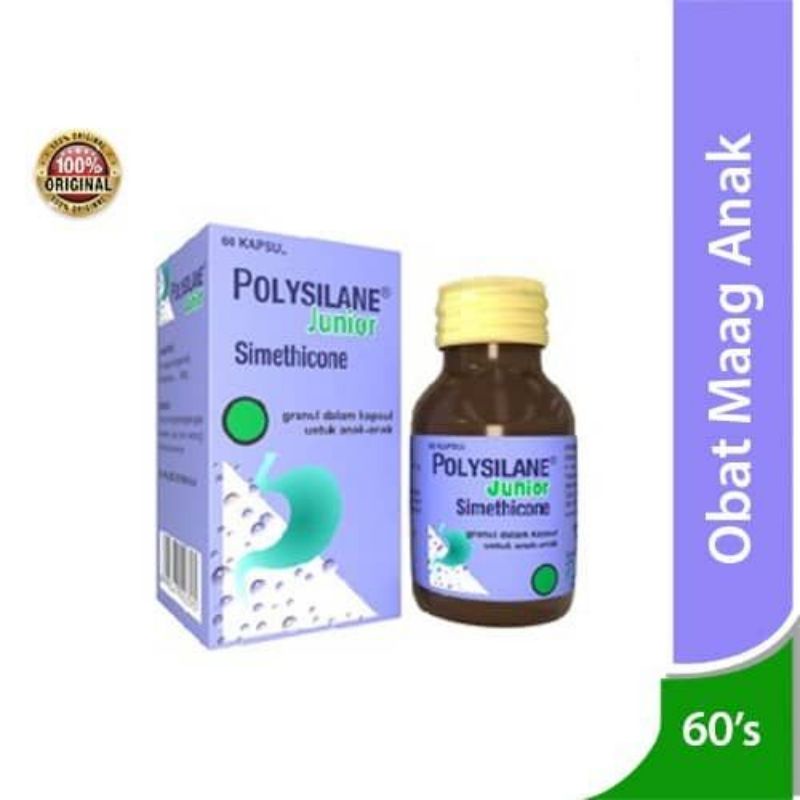 Jual Polysilane Junior 1 Box Isi 60 Kapsul Obat Kembung Anak Dan