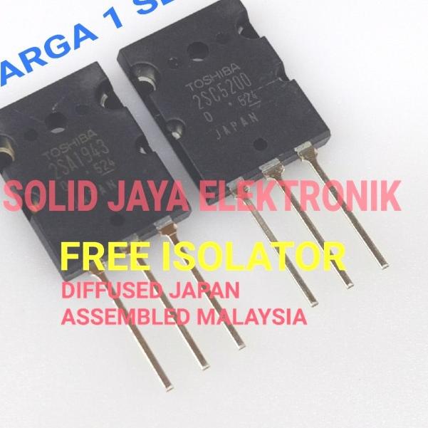 TR TOSHIBA 2SA1943 2SC5200 SERI LOT 524 JAPAN JEPANG TRANSISTOR FINAL TOSHIBA ASLI  2 SA 1943 2 SC 5