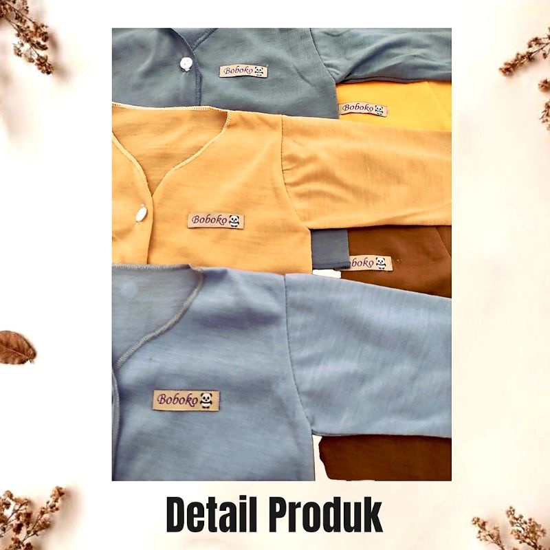 6 Pcs Baju Panjang BOBOKO GRADASI 0-3 Mont