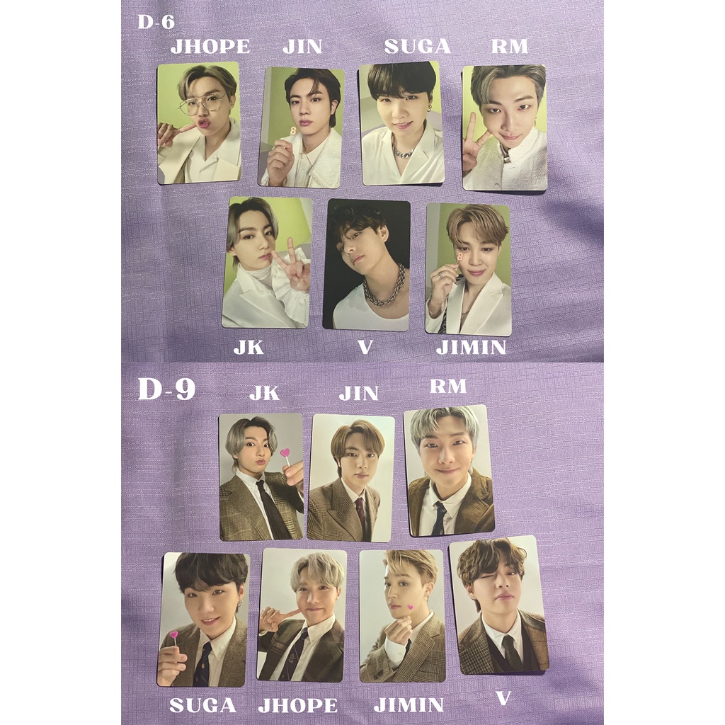[OFFICIAL] SHARING BTS FESTA D-DAY CALENDER JUNGKOOK V JHOPE SUGA JIN RM JIMIN PHOTOCARD D6 D9 (PC)