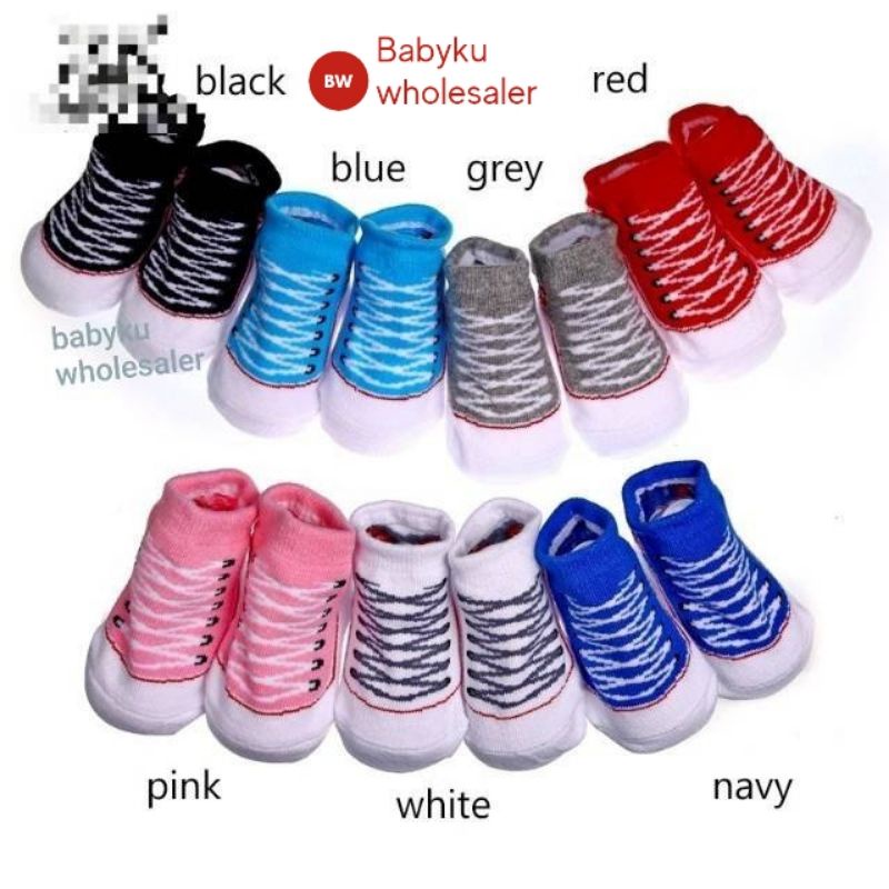 Kaos kaki bayi anti slip model sepatu