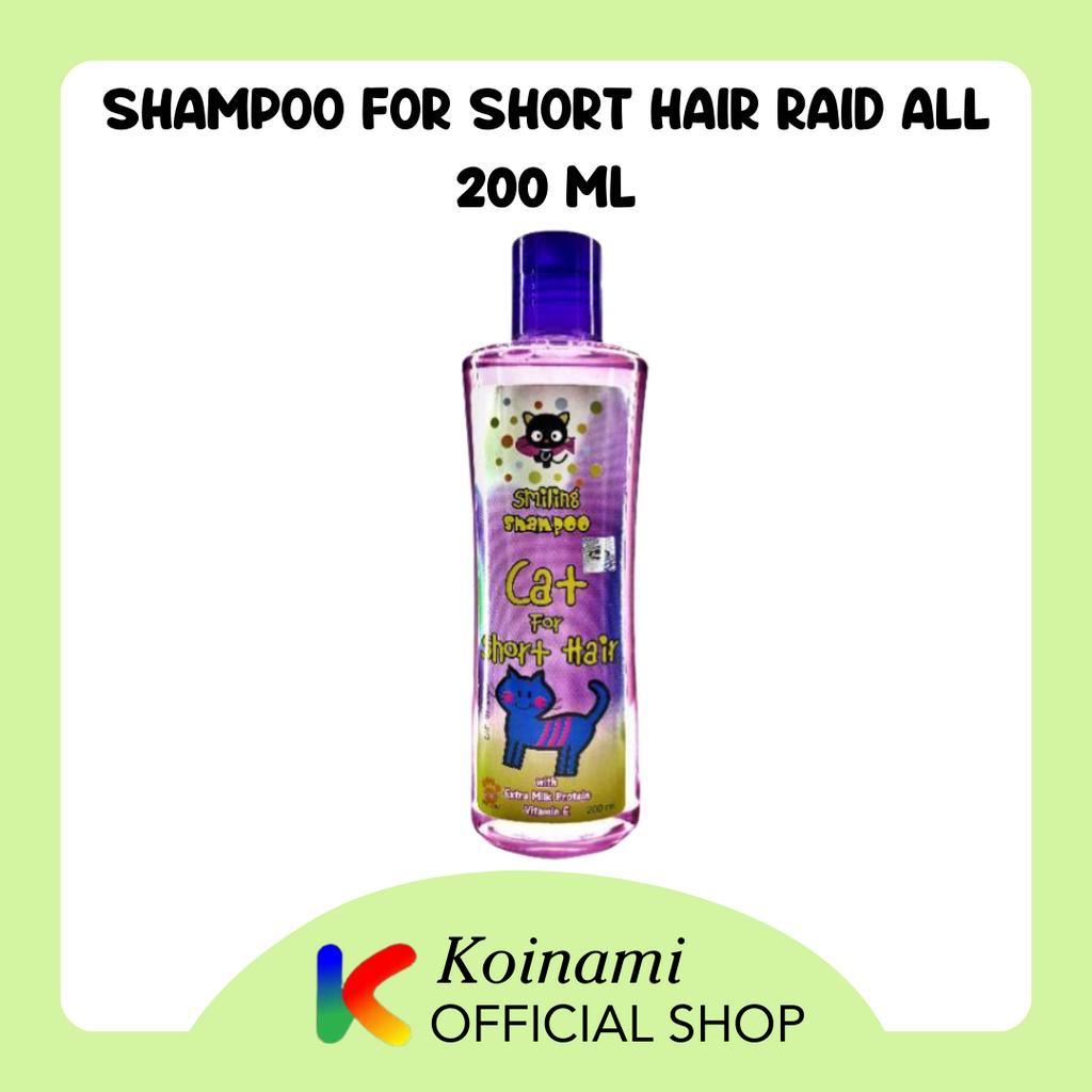 SMILLING FOR SHORT HAIR 200ml UNGU / raid all / shampo kucing bulu pendek / cat / hewan / pet